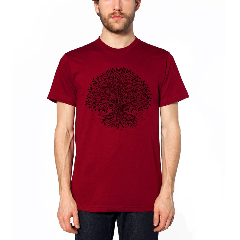 Tree Of Life Graphic Tee Print T-Shirt Lrg